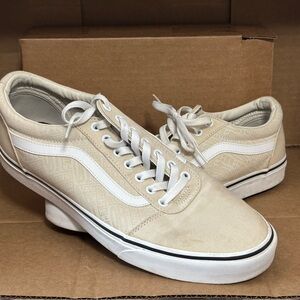 Vans Old Skool Tan Canvas and Black Canvas, both size 12 (sold together only)